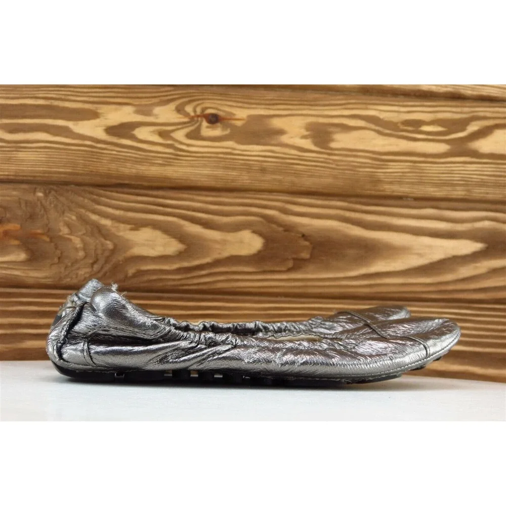 Nine West Youth‎ Girls Shoes Size 3.5 M Silver Ballet Synthetic